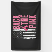 Terug naar de Roze Borstkanker Bewustzijnsmaand Spandoek (Verticaal)