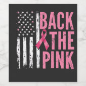 Terug naar de Roze Borstkanker Bewustzijnsmaand Wijn Etiket (Enkel label)