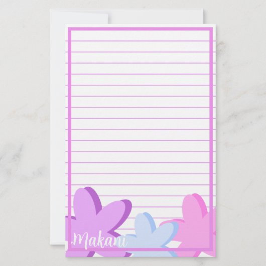 Terug naar de school Gepersonaliseerde Plumeria St Briefpapier (Voorkant)