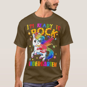 Terug naar de school klaar om Kindergarten Unicorn T-shirt