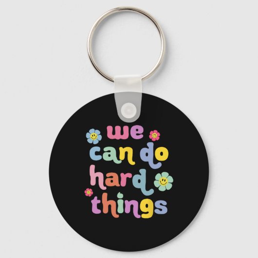 Terug naar de school kunnen we hard werken sleutelhanger (Voorkant)