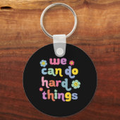 Terug naar de school kunnen we hard werken sleutelhanger (Voorkant)