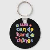 Terug naar de school kunnen we hard werken sleutelhanger (Achterkant)