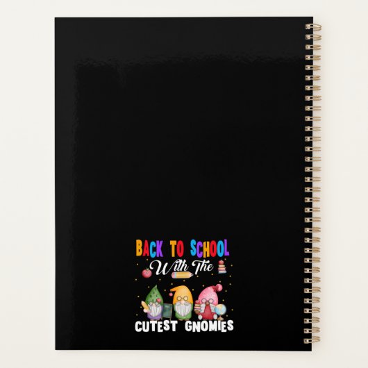 Terug naar de school met de cutest gnomen leraar  planner (Achterkant)