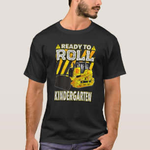 Terug naar de schoolbulledozer klaar voor het roll t-shirt
