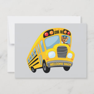 Terug naar de schoolbus briefkaart
