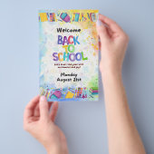 Terug naar de schoolflyer flyer (Hand)