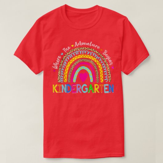 Terug naar de schoolKindertuin waar het avontuur T-shirt (Design voorkant)