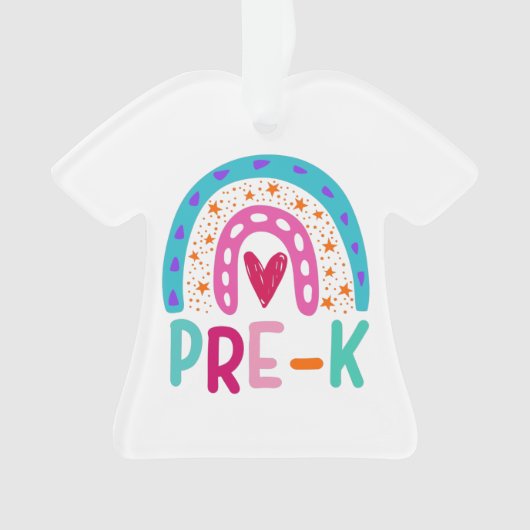 Terug naar de schoolregenboog kinderen ornament (voorkant)