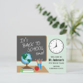 Terug naar de schooltijd Persoonlijke leraar Briefkaart (Staand voorkant)