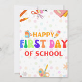 Terug naar de schoolvibes Fijne eerste dag van de Kaart (Voorkant)