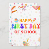 Terug naar de schoolvibes Fijne eerste dag van de Kaart (Voorkant / Achterkant)