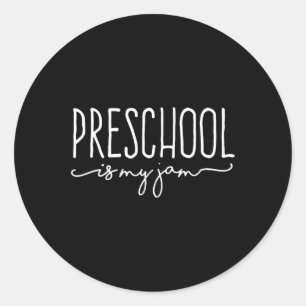 Terug naar de schoolvoorschool zijn mijn Jam-leerk Ronde Sticker