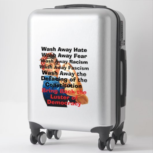 Terug naar de Sticker van democratie (Koffer)