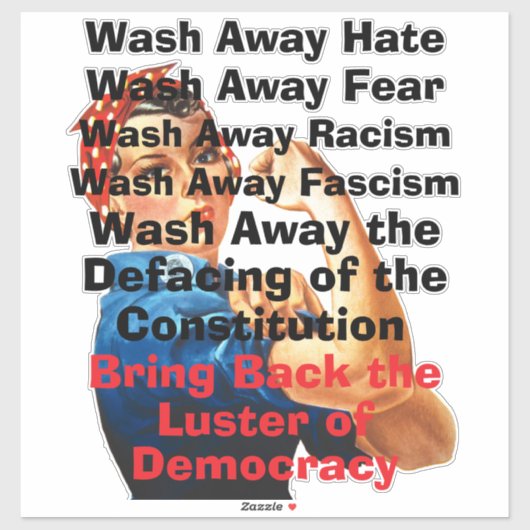 Terug naar de Sticker van democratie (Vel)