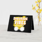 Terug naar de tweede klas Shirt eerste dag Kind Kaart (Gele Bloem)