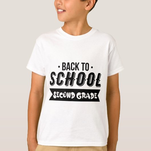 terug naar de tweede klas t-shirt (Voorkant)