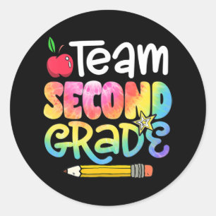Terug naar de tweede klas van het schoolteam ronde sticker