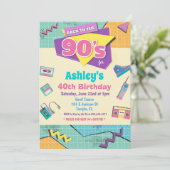 Terug naar de uitnodiging van 90 's avonds (Staand voorkant)