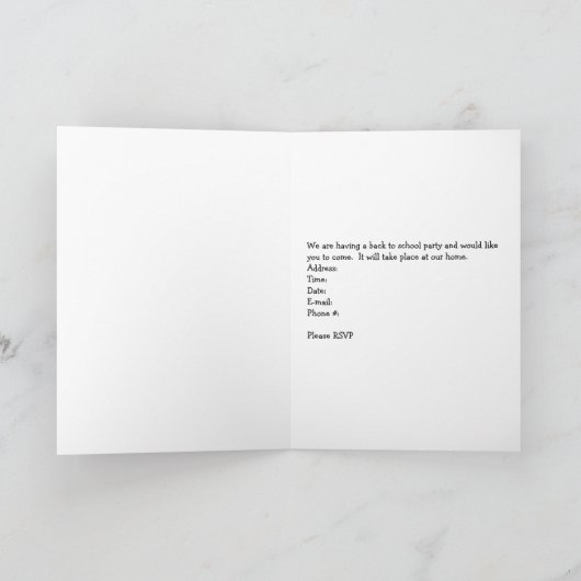 Terug naar de uitnodiging van de schoolpartij, Cha (Binnen)