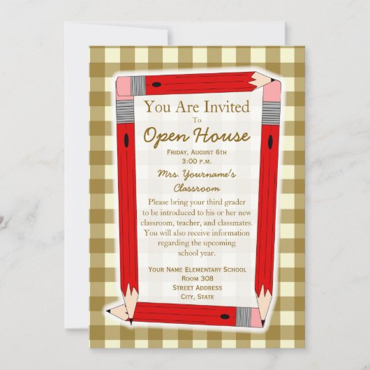 Terug naar de uitnodiging van het Open House Schoo (Voorkant)