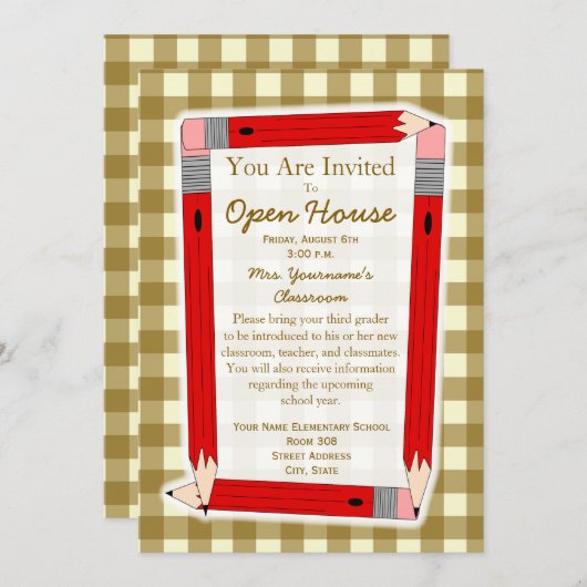 Terug naar de uitnodiging van het Open House Schoo (Voorkant / Achterkant)