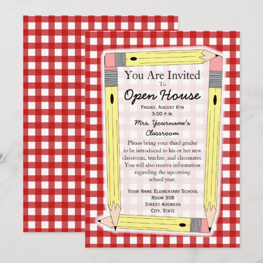 Terug naar de uitnodiging van het Open House Schoo (Voorkant / Achterkant)