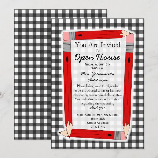 Terug naar de uitnodiging van het Open House Schoo (Voorkant / Achterkant)