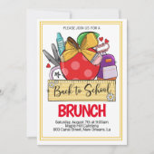Terug naar de uitnodiging van School Brunch (Voorkant)