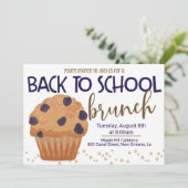 Terug naar de uitnodiging van School Brunch (Staand voorkant)