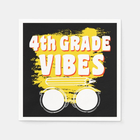 Terug naar de vierde klas Shirt eerste dag Kind Servet (Voorkant)