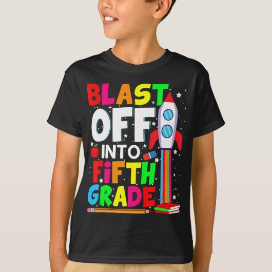 Terug naar de vijfde klas t-shirt (Voorkant)