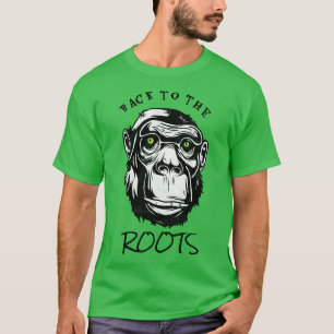 Terug naar de wortels Evolutie Aap Primaat T-shirt
