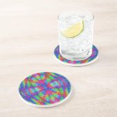 Terug naar de zestig, een Abstract Zandsteen Onderzetter (Zijkant)