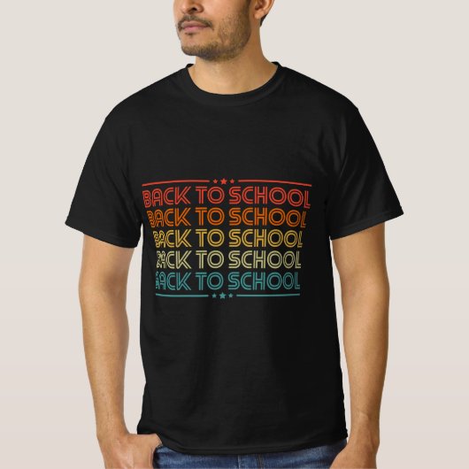 Terug naar design op school t-shirt (Voorkant)