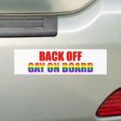 Terug naar Gay aan boord Bumpersticker (Op auto)