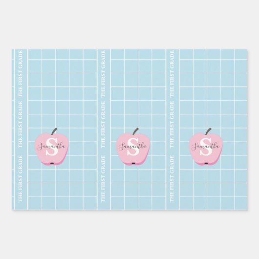 Terug naar Gepersonaliseerd schoolmonogram Inpakpapier Vel (Voorkant 2)