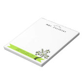 Terug naar Groene Floral van leerkrachten op schoo Notitieblok (Linkerzijde)