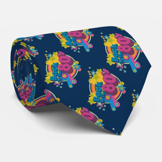 Terug naar het 80s Retro 80 Stropdas (Opgerold)