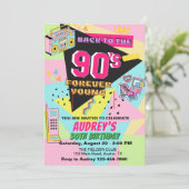 Terug naar het 90's Adult verjaardagsfeest Kaart (Staand voorkant)