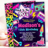 Terug naar het 90's verjaardagsfeest kaart