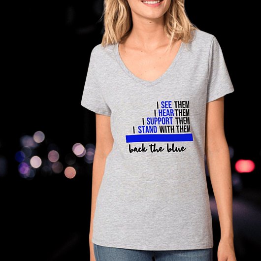 Terug naar het blauwe T-shirt voor wetshandhaving