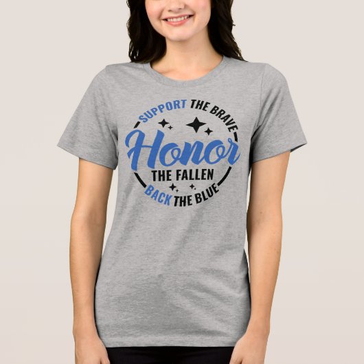 Terug naar het Blue Tri-Blend Shirt (Voorkant)