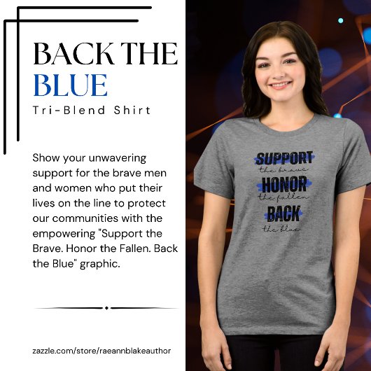 Terug naar het Blue Tri-Blend Shirt