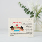 Terug naar het Briefkaart van de groet van de lera (Staand voorkant)