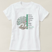 TERUG NAAR HET Christelijke evangelwitboek GARDEN T-shirt (Design voorkant)