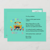 Terug naar het Ice Breaker Briefkaart van leerkrac (Voorkant / Achterkant)