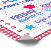 terug naar het lunchethema van schoolleraar poster (Hoek)