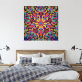 Terug naar het midden canvas afdruk (Insitu (Slaapkamer))