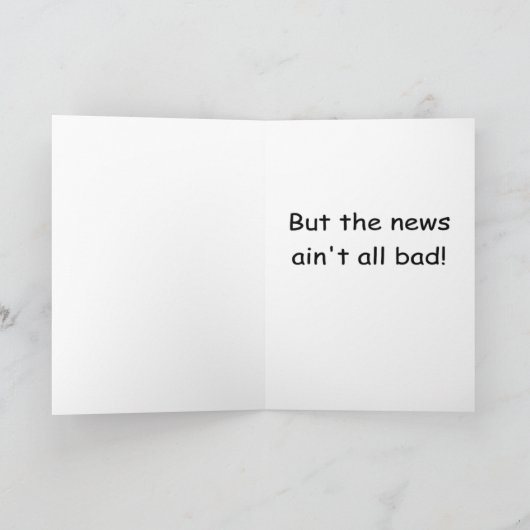 terug naar het oude zelf feestdagen kaart (Binnen)